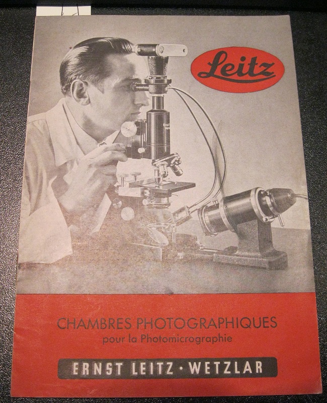 Chambres photographiques pour la photomicrographie. Ernst Leitz - Wetzlar